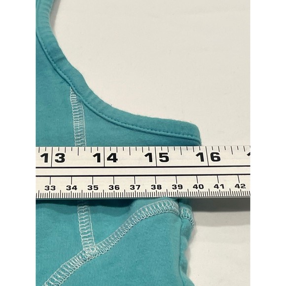 Danskin Now Womens Active Tank Top Size L 12/14 Teal Aqua Blue Athletic Workout - Picture 5 of 7